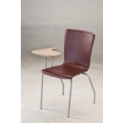 L Shaped PVC Stitched Study Chair With Writing Table